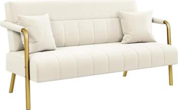 Yaheetech Upholstered Sofa with Armrests &