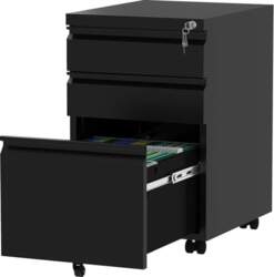 YITAHOME Mobile Filing Cabinet, Lockable Rolling