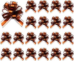 20 Brown Pull Bows 6,4