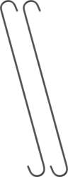 2 Pack 500mm Extra Long tērauda