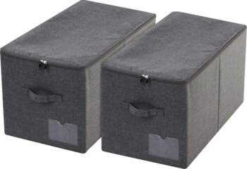 2 Pack Large Collapsible Zippered Storage