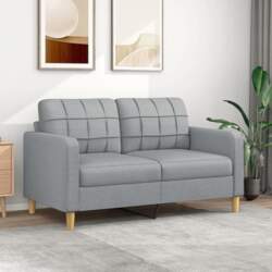 2 Seater Sofa Light Grey 140
