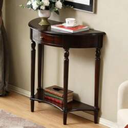 2-Tier Crescent Moon Console Table with