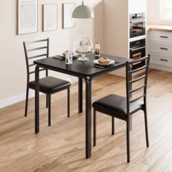 3-Piece Small Square Dining Table Set