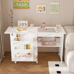4-in-1 Foldable Sewing Table with Lockable