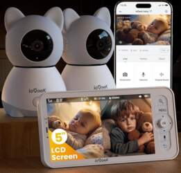 5 collu split-screen bērnu monitors ar
