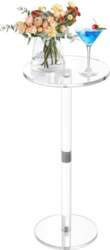 9.8" Round Side Table Clear
