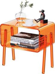 Acrylic Side Table, Bedside Table with