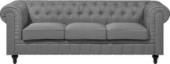 Beliani Classic 3 Seater Sofa Button