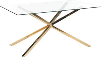 Beliani Maramo Dining Table Glass Transparent