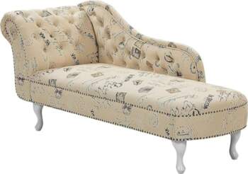 Beliani Retro Chaise Longue Left Side
