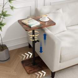 C-Shaped Side Table Height Adjustable Side