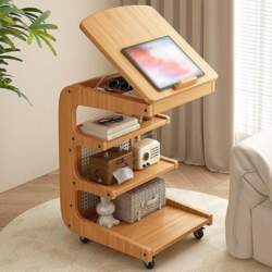 C Side Table with Wheels Side