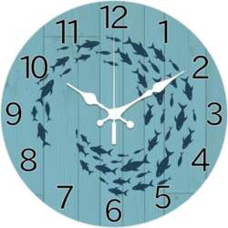 CHGCRAFT Cartoon Fish Pattern Wall Clock