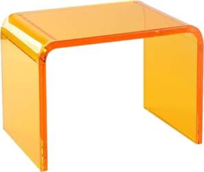 Clear Acrylic End Table, U-Shaped Side