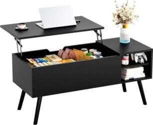 Coffee Table Height-Adjustable Coffee Table Black