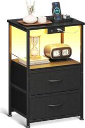 Coleshome Bedside Table with 2 USB