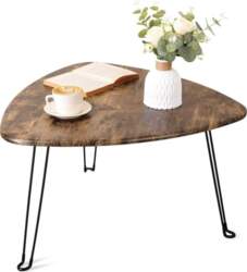 Collapsible Coffee Table Triangular Oval Mid