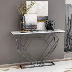 Console Sofa Table Geometric Base Console