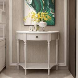 Console Table with Drawers, Semicircular Table