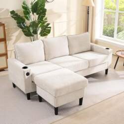 Corner Sofa with USB and Type-C