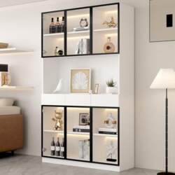Curio Display Case with Light, Storage