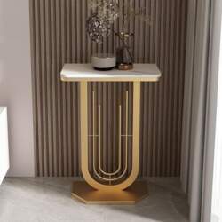Curved Sintered Stone Console Table with