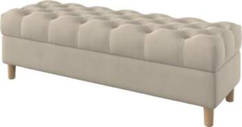 Deep Upholstered Bench Stool Seat Rest