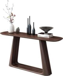 Designer Console Table Solid Wood Leaning