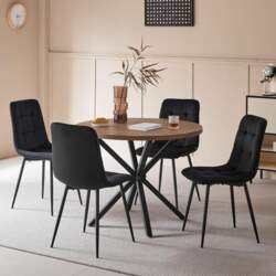 Dining Set 5-Piece 100 cm Round