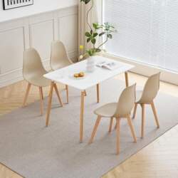 Dining Table with 4 Chairs Set