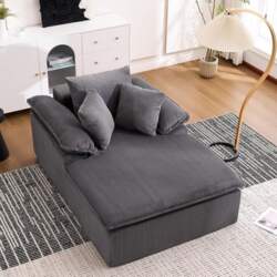 DRIXNO Sofa with Sleep Function, Chaise