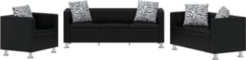 Elegant Sofagarnitur & Sofa Sets Schwarz