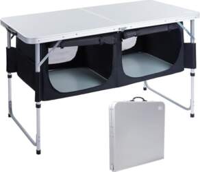 EVER ADVANCED Camping Table Folding Aluminium