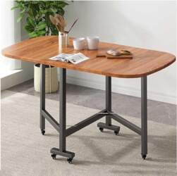Extendable Foldable Dining Table with Wheels