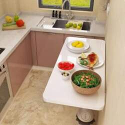 Folding Breakfast Bar Table with Pull
