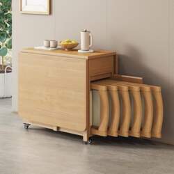 Folding Kitchen Table Set, Wooden Drop