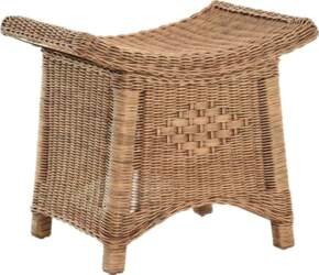 Footstool with Curved Shelf, Sturdy Stool