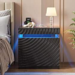 FREDEES Bedside Table with Charging Function