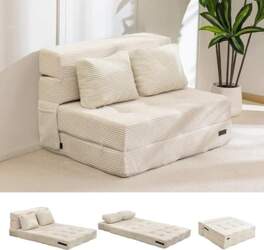 Generisch Foldable Sofa Bed Convertible 3-in-1