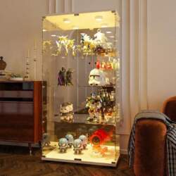 Glass Display Case with Lighting, Modern