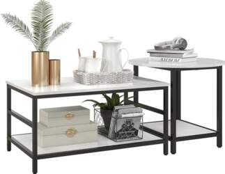 HOMCOM Coffee Table Set of 2