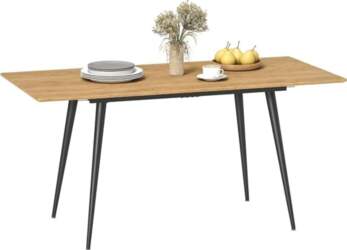 HOMCOM Dining Table Extendable Rectangular for