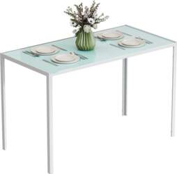 HOMCOM Dining Table Glass Kitchen Table