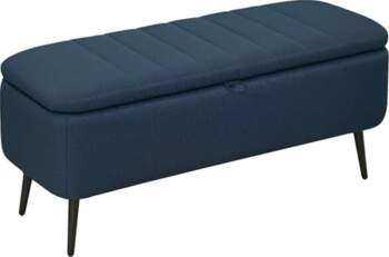 HOMCOM Storage Ottoman with Hinged Lid