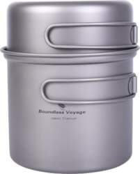 IBasingo Titanium Pot Pan Set Camping