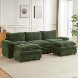 JIEXI Corner Sofa with Sleep Function