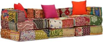 JUNZAI 3 Seater Modular Pouf, Couch