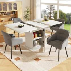 KAZZIO Telescopic Dining Table with Shelf