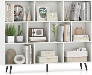 KOMFOTTEU Bookcase with Open Cubes, 3